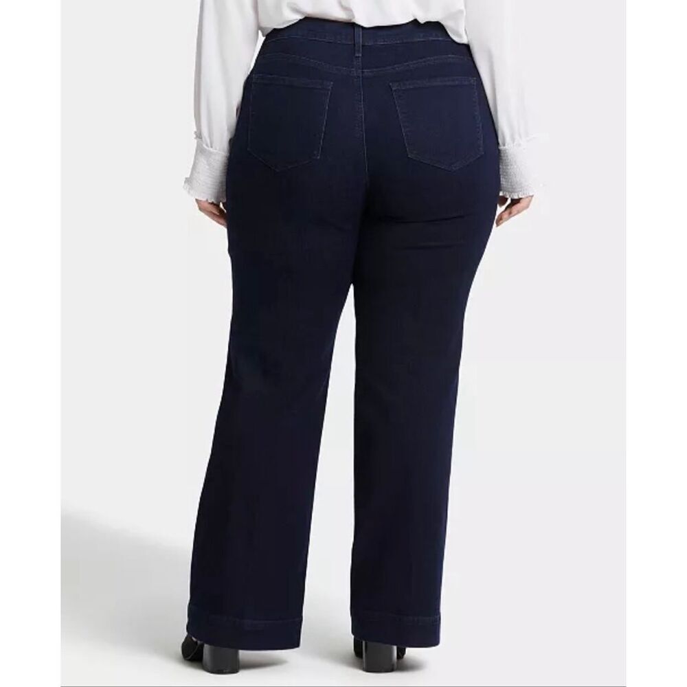 NYDJ Teresa Trouser Jeans Burbank Dark Enzyme Wash 14W - Picture 2 of 5